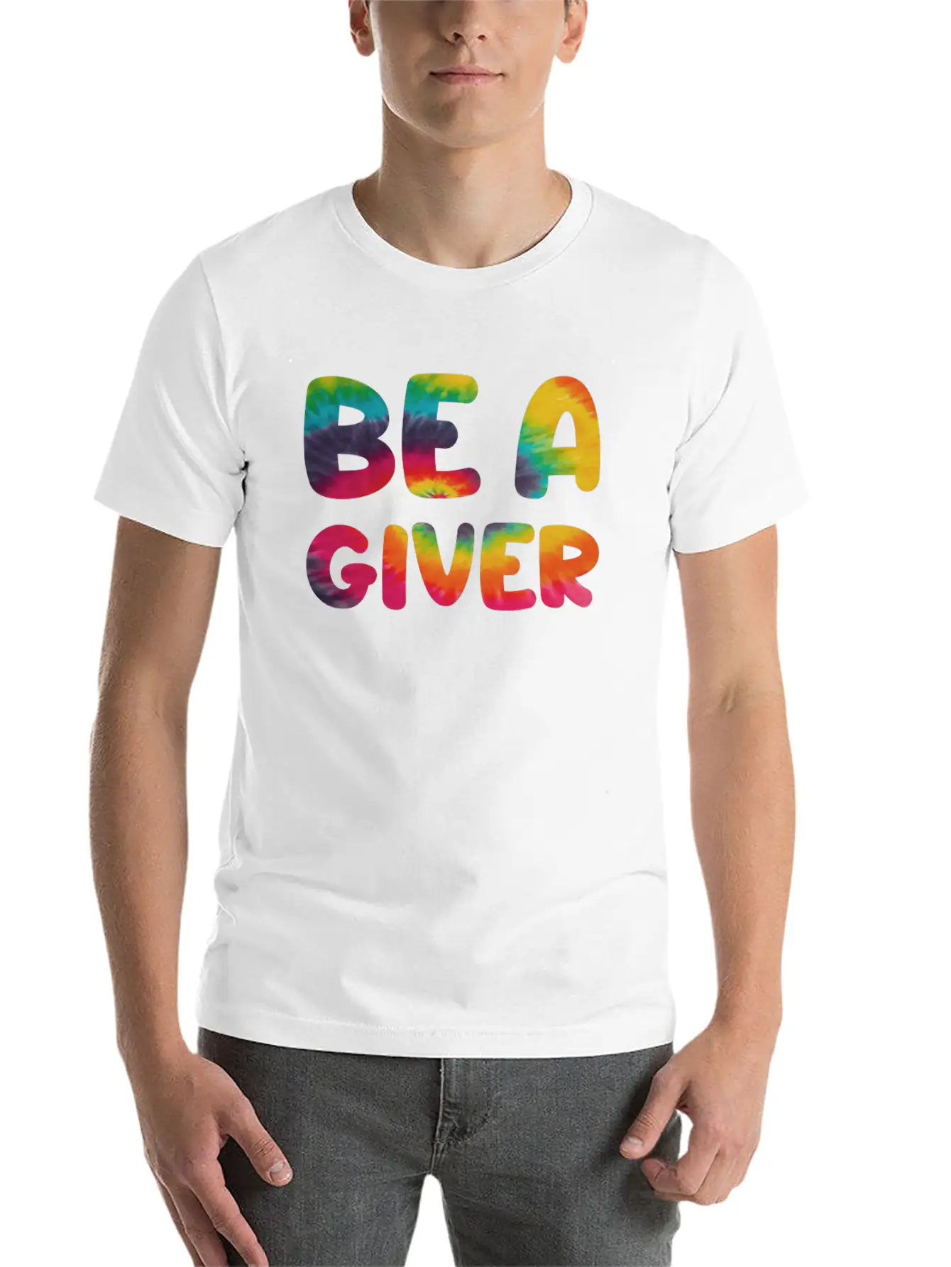 Be A Giver Hippie Tie Dye Relaxed Everyday Tee – Lightweight And Durable Cotton