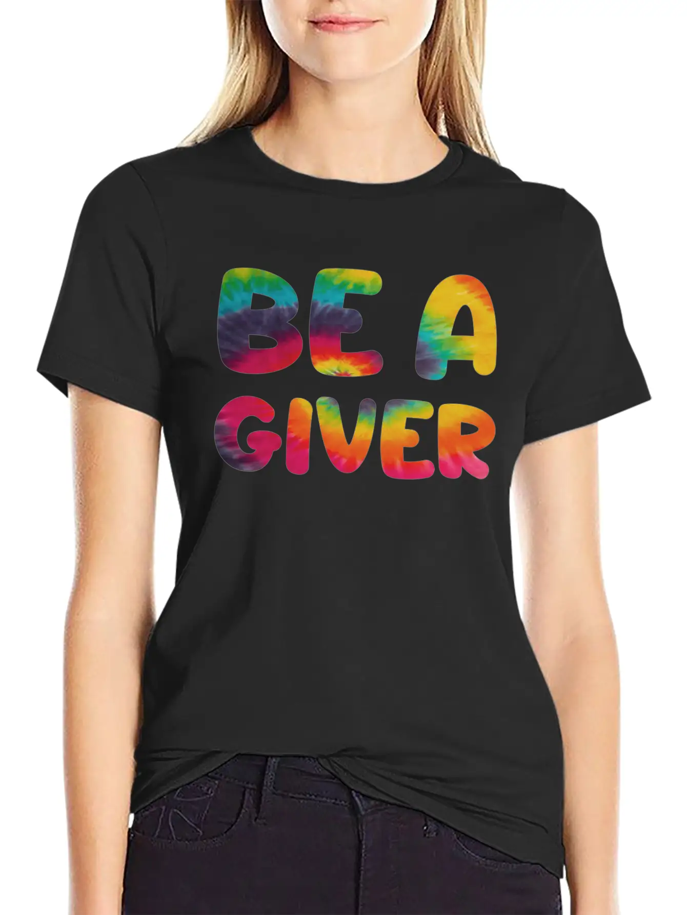 Be A Giver Hippie Tie Dye Relaxed Everyday Tee – Lightweight And Durable Cotton
