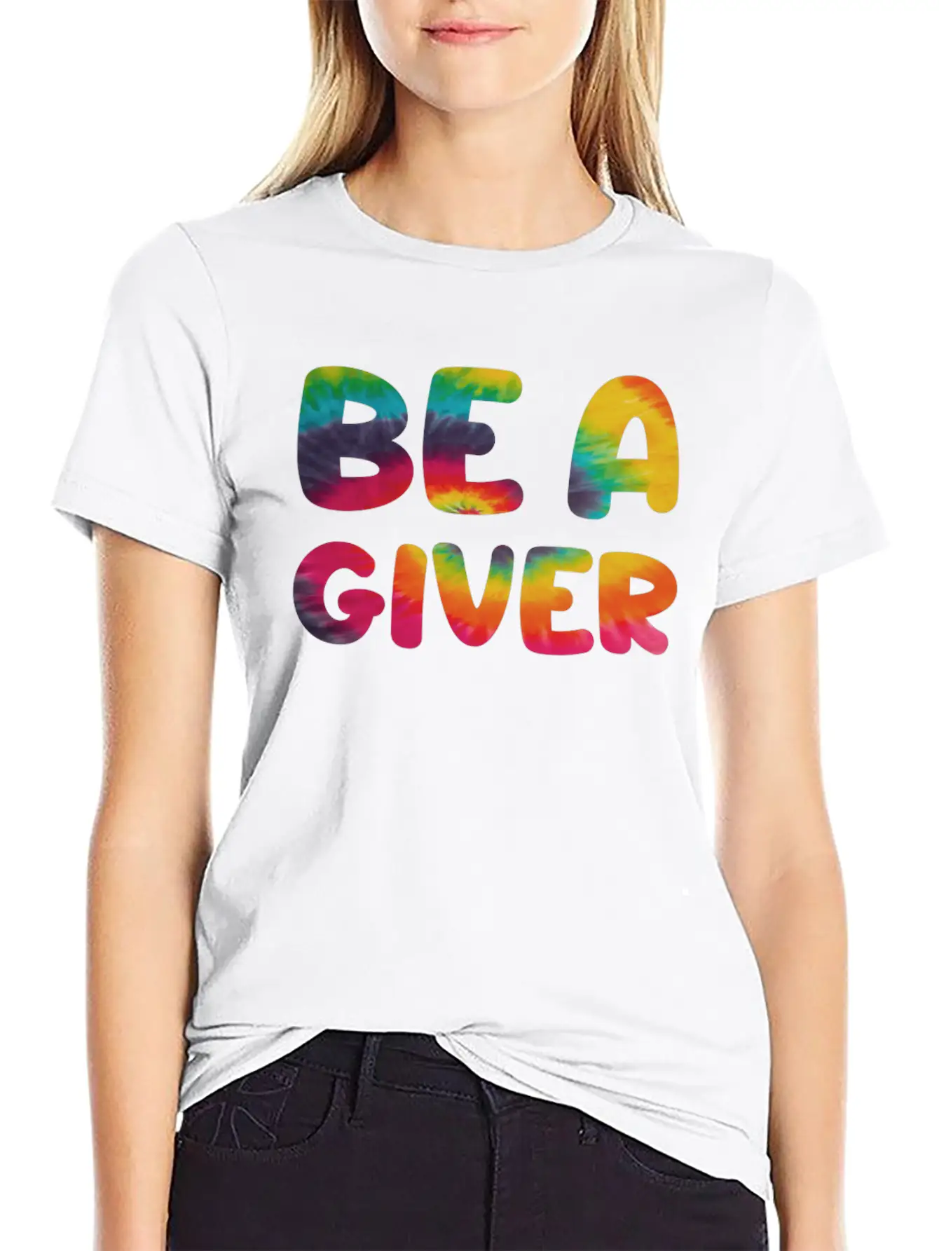 Be A Giver Hippie Tie Dye Relaxed Everyday Tee – Lightweight And Durable Cotton