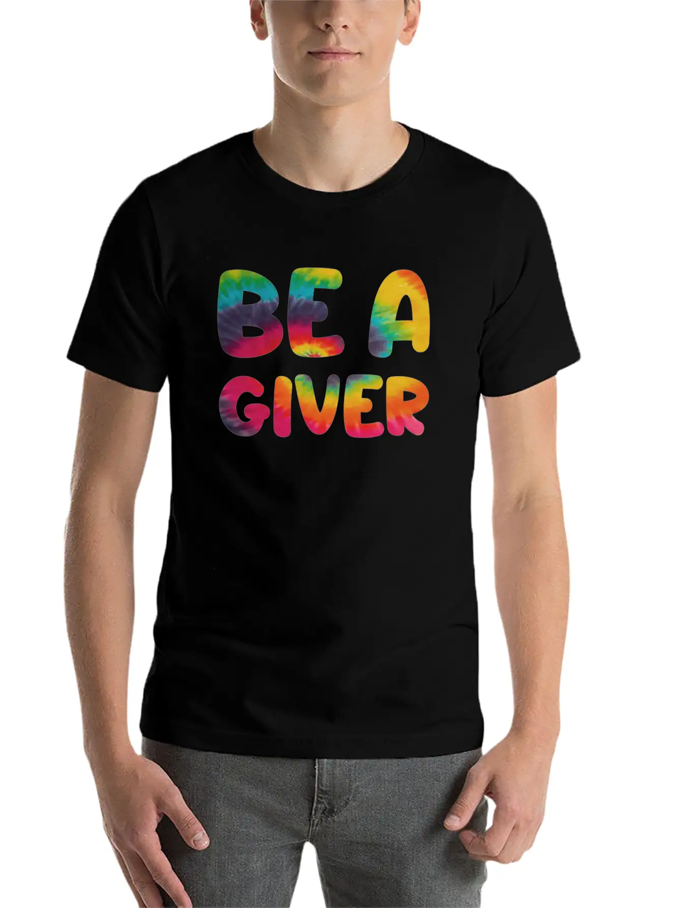 Be A Giver Hippie Tie Dye Relaxed Everyday Tee – Lightweight And Durable Cotton