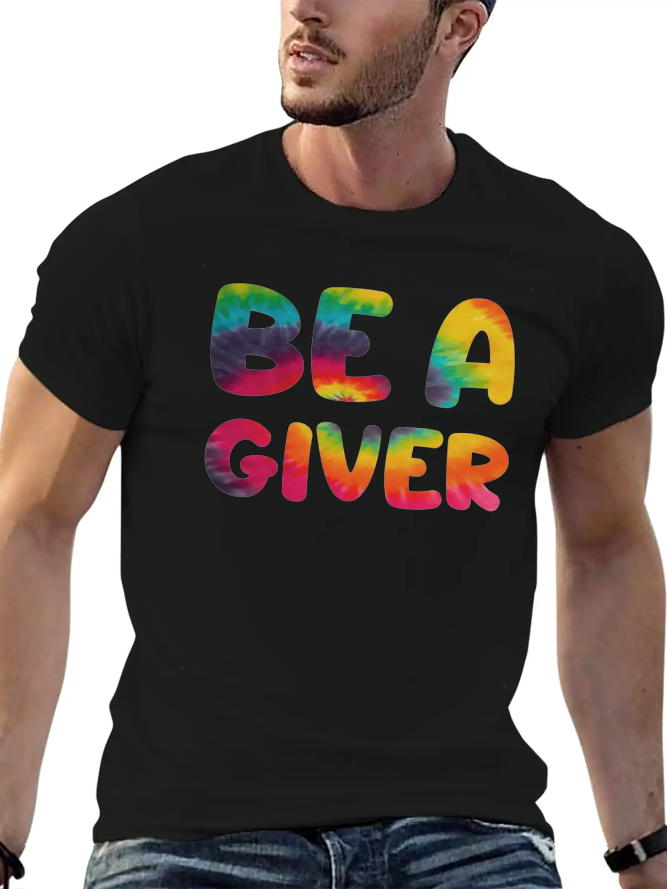 Be A Giver Hippie Tie Dye Relaxed Everyday Tee – Lightweight And Durable Cotton
