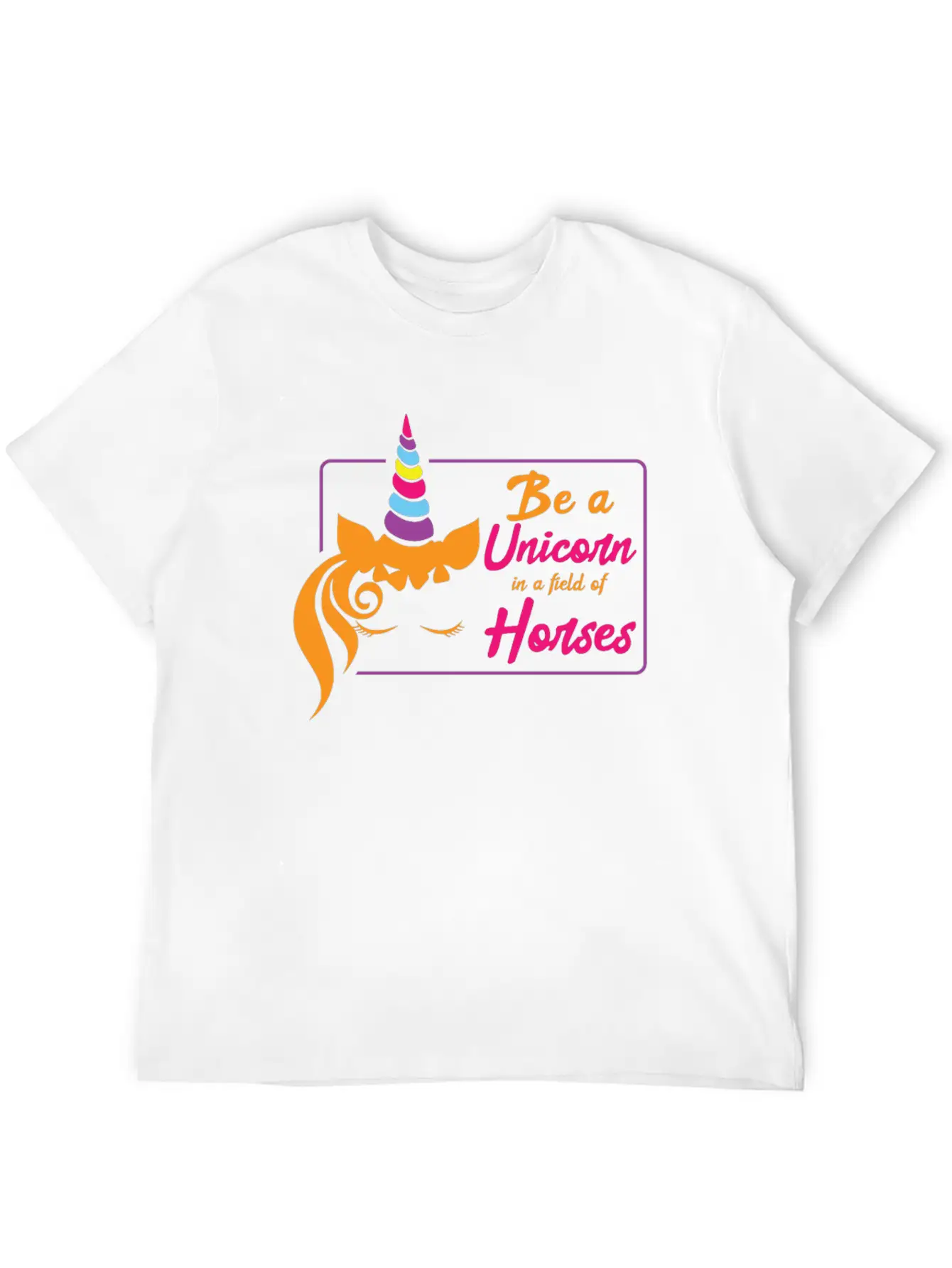 Be A Unicorn In A Field Of Horses Unisex Casual T-Shirt – Clean Design For Daily Comfort