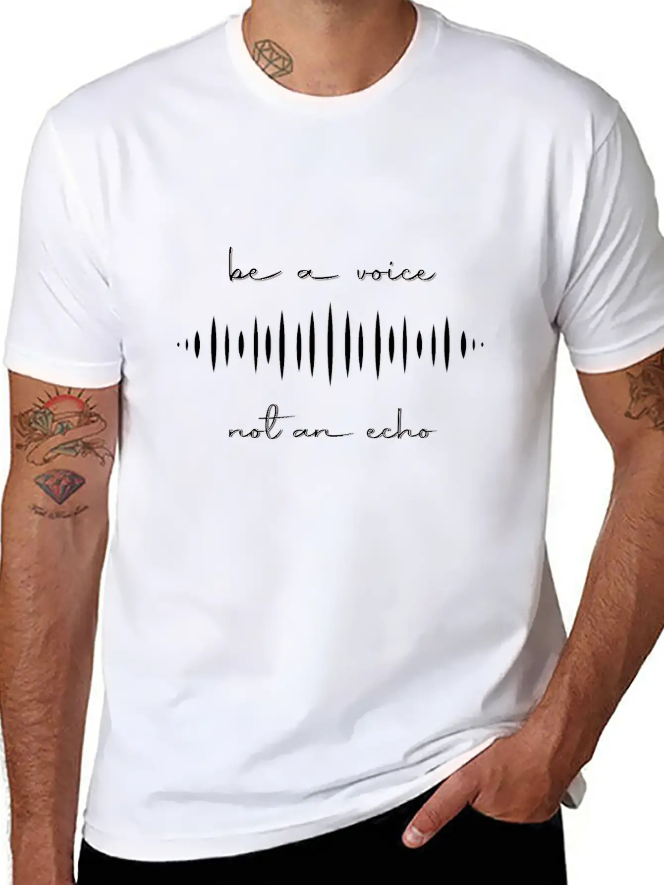 Be A Voice, Not An Echo Timeless Short Sleeve Tee – Comfy And Minimalist Design