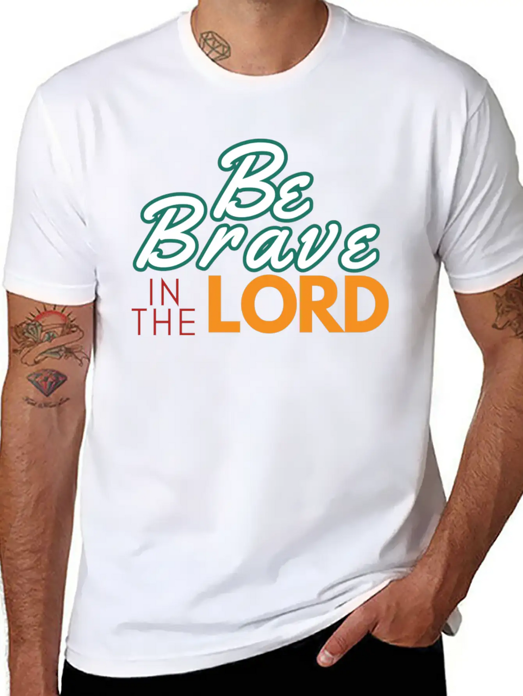 Be Brave In The Lord Breathable Soft Cotton T-Shirt – Timeless Casual Look
