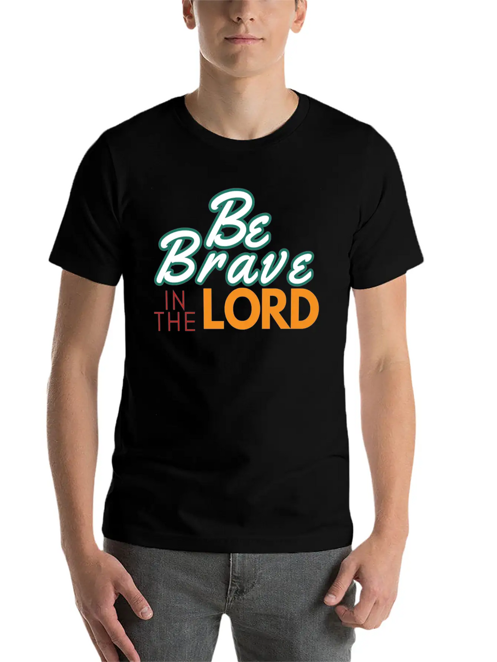 Be Brave In The Lord Breathable Soft Cotton T-Shirt – Timeless Casual Look