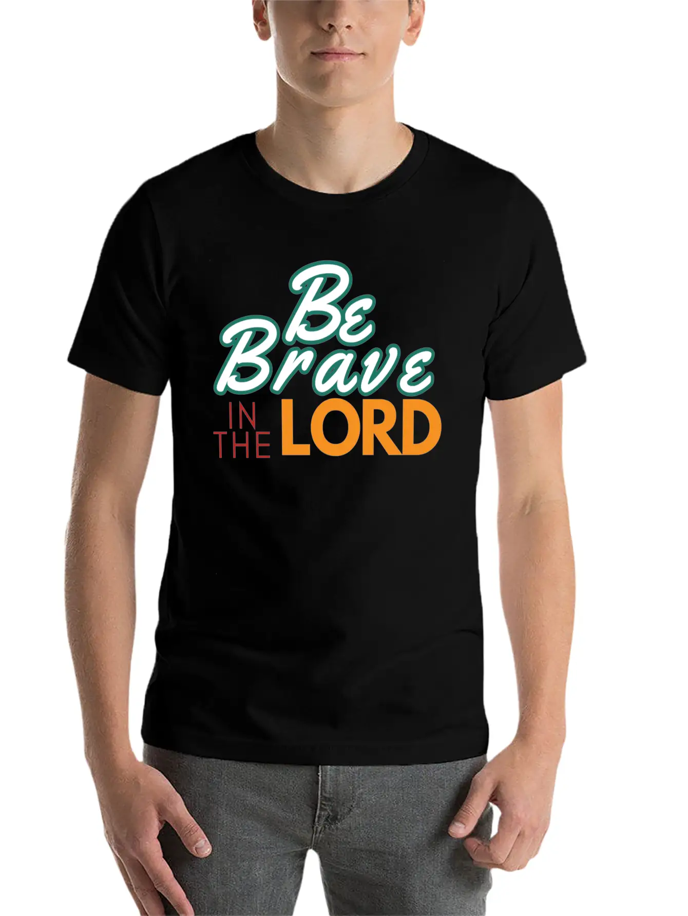 Be Brave In The Lord Breathable Soft Cotton T-Shirt – Timeless Casual Look
