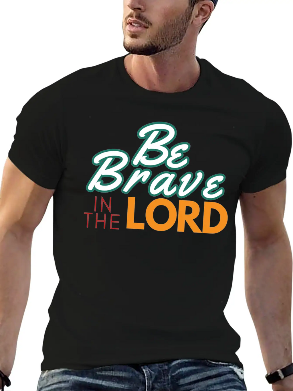 Be Brave In The Lord Breathable Soft Cotton T-Shirt – Timeless Casual Look