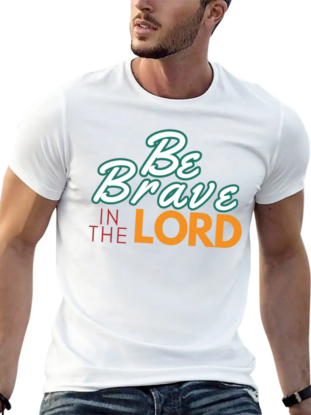 Be Brave In The Lord Breathable Soft Cotton T-Shirt – Timeless Casual Look