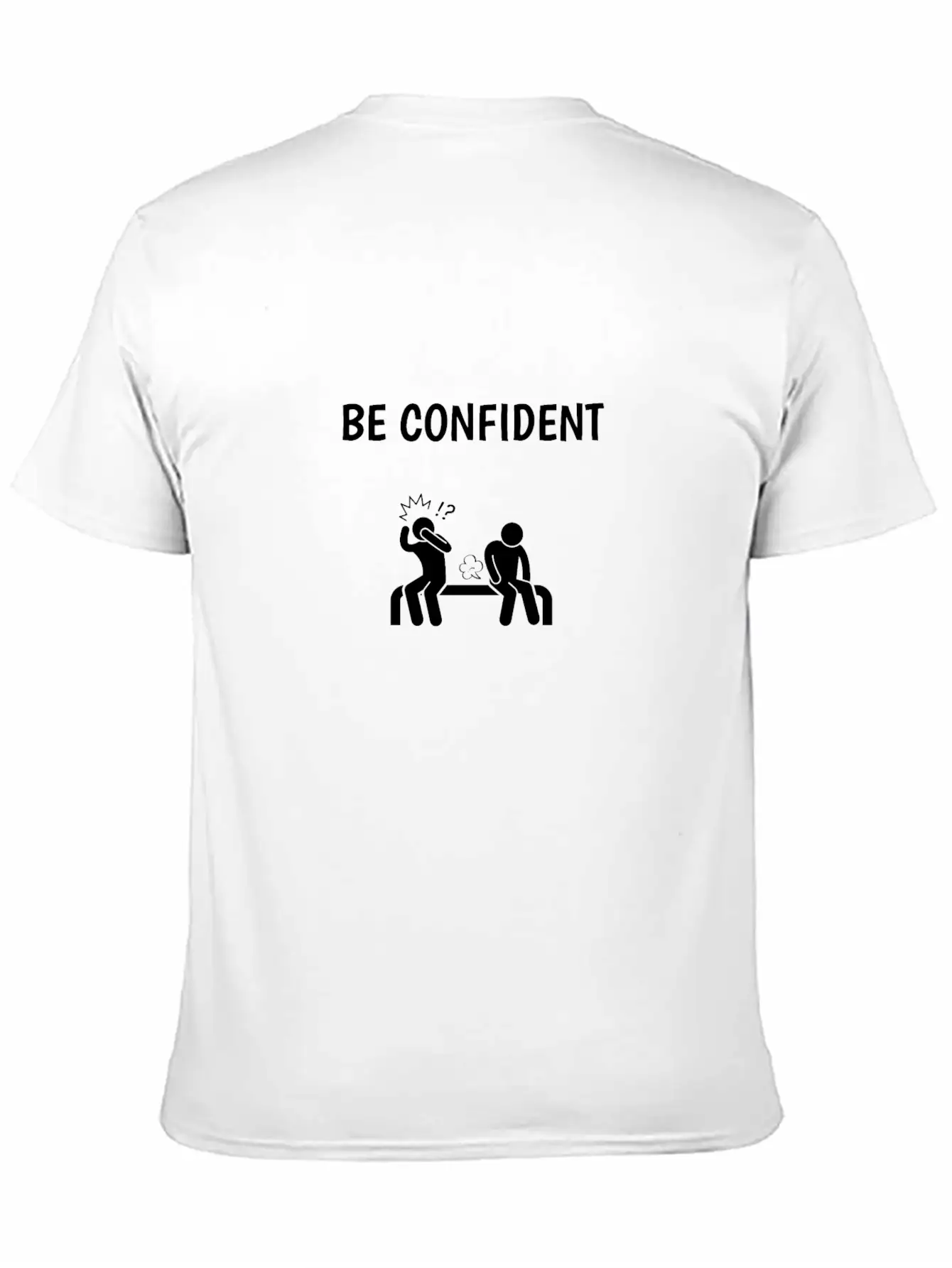 BE CONFIDENT WHITE Breathable Soft Cotton T-Shirt – Timeless Casual Look