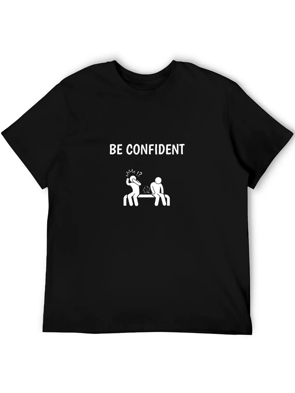 BE CONFIDENT WHITE Breathable Soft Cotton T-Shirt – Timeless Casual Look
