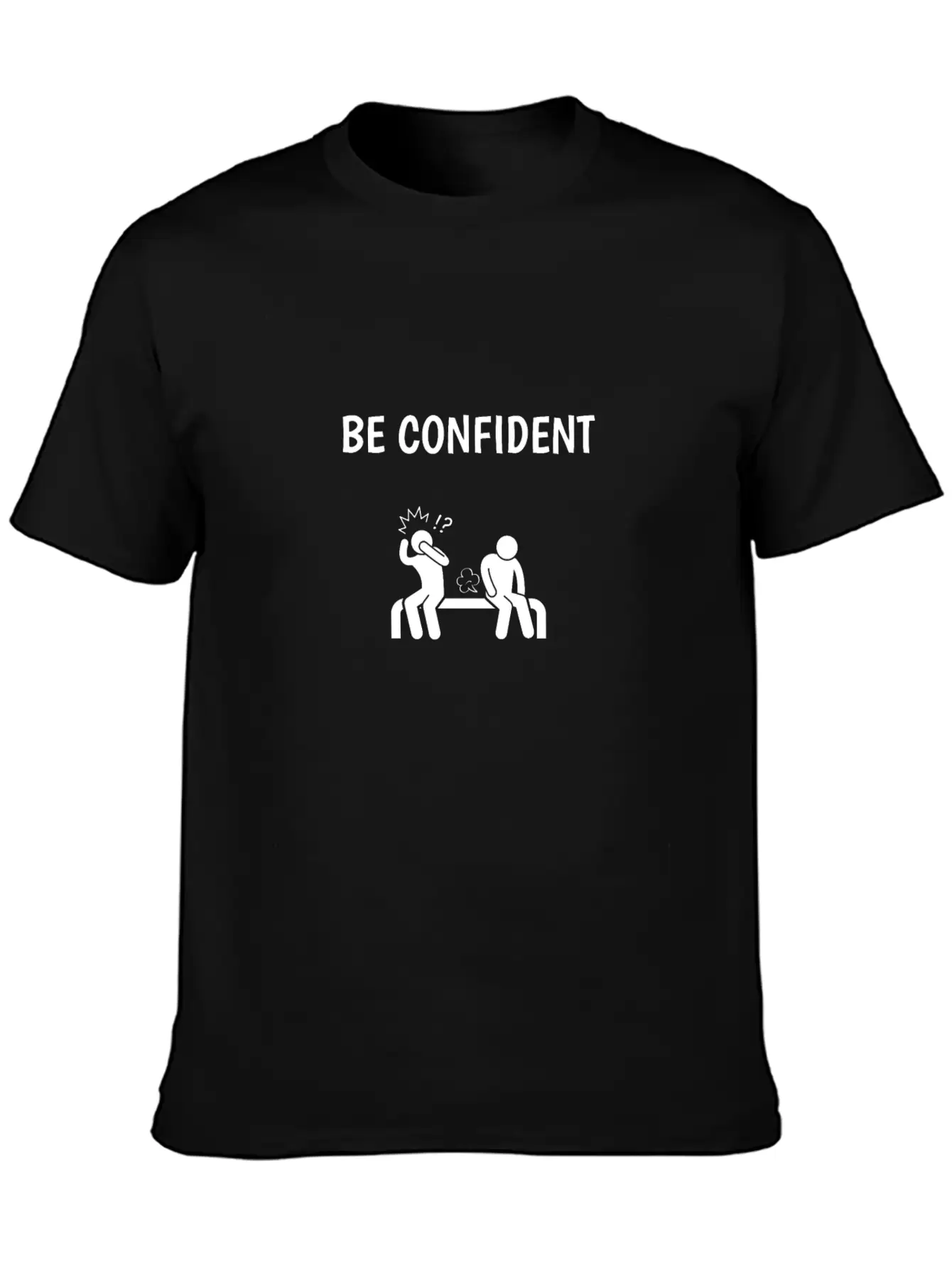 BE CONFIDENT WHITE Breathable Soft Cotton T-Shirt – Timeless Casual Look