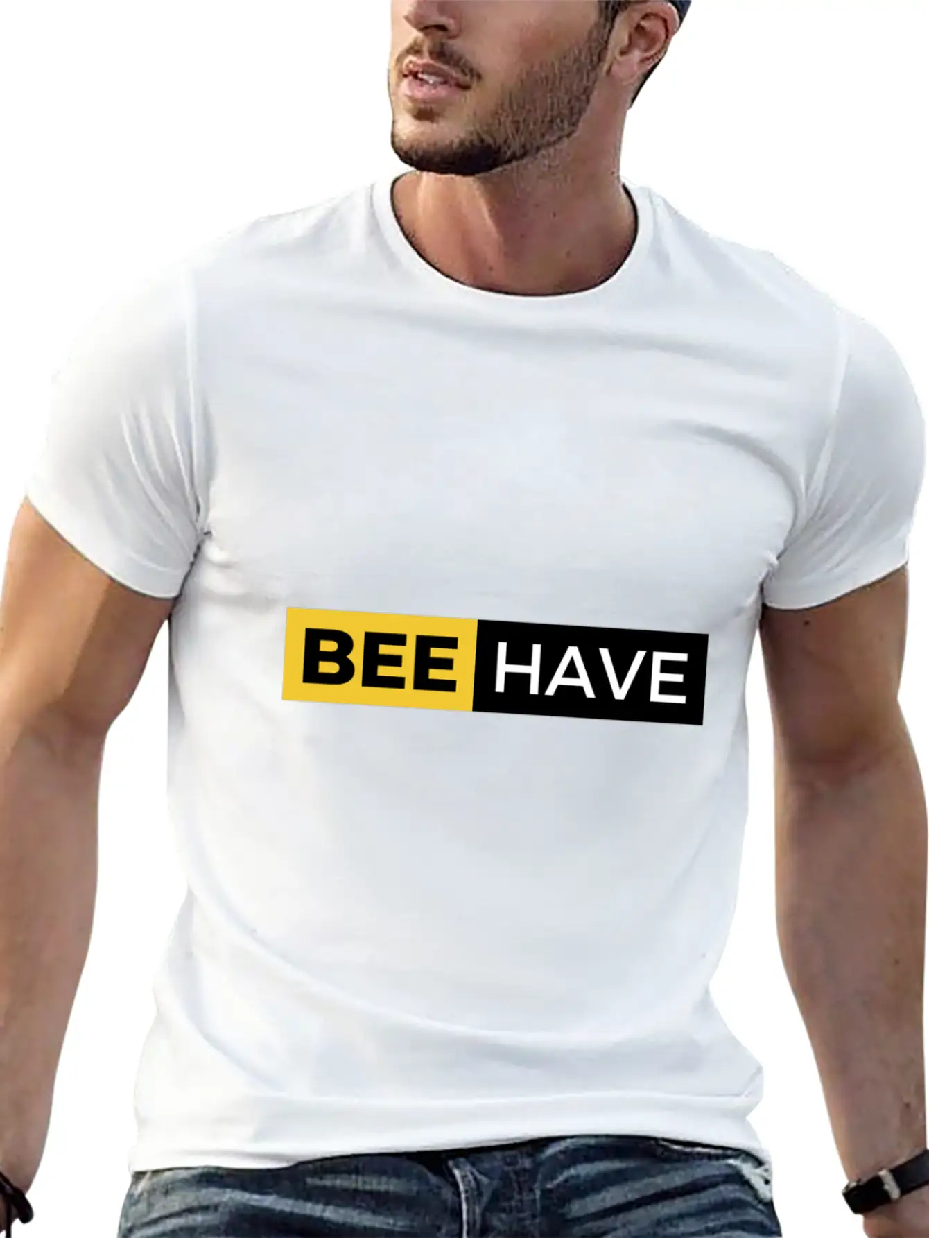 BE Design With Strong Statement Classic Cotton Tee – Unisex Comfort For Any Season