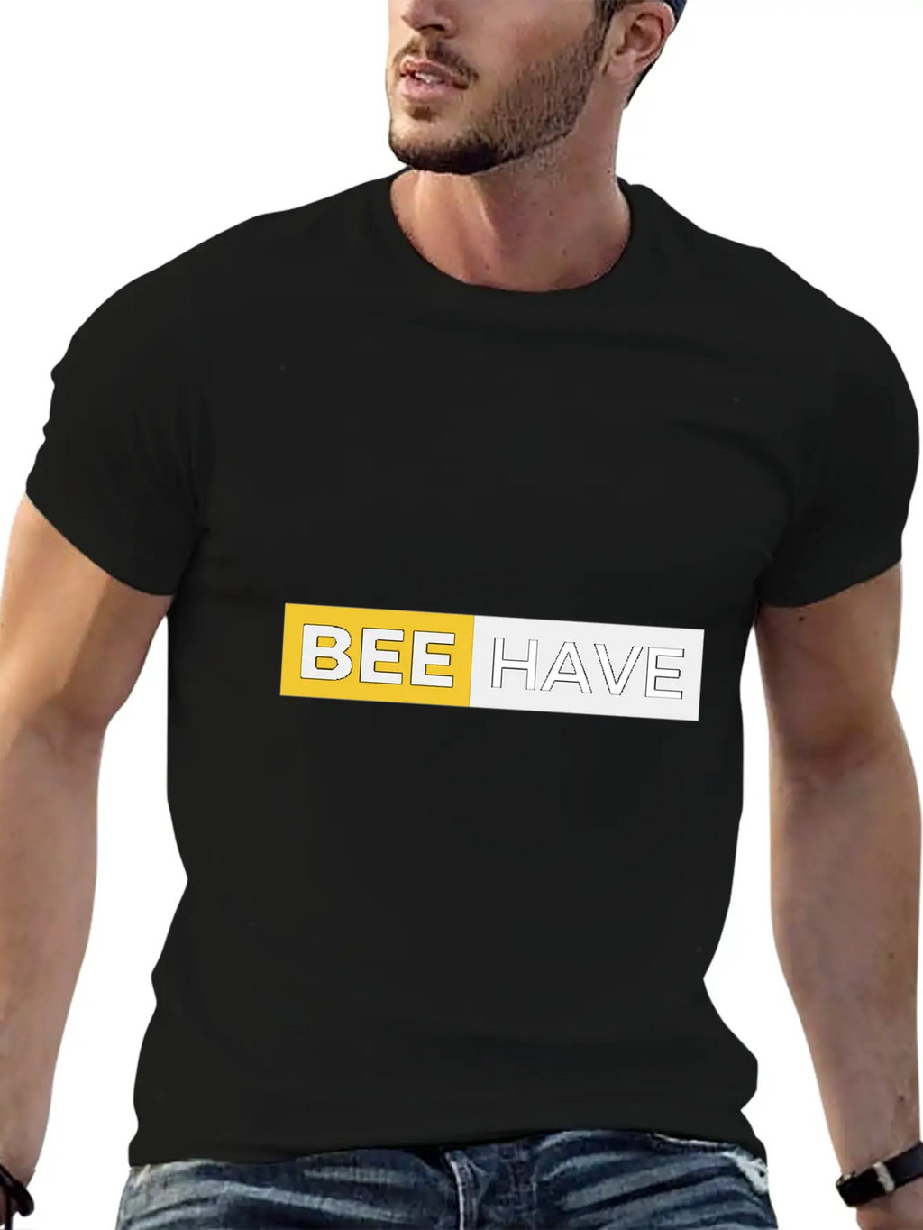 BE Design With Strong Statement Classic Cotton Tee – Unisex Comfort For Any Season