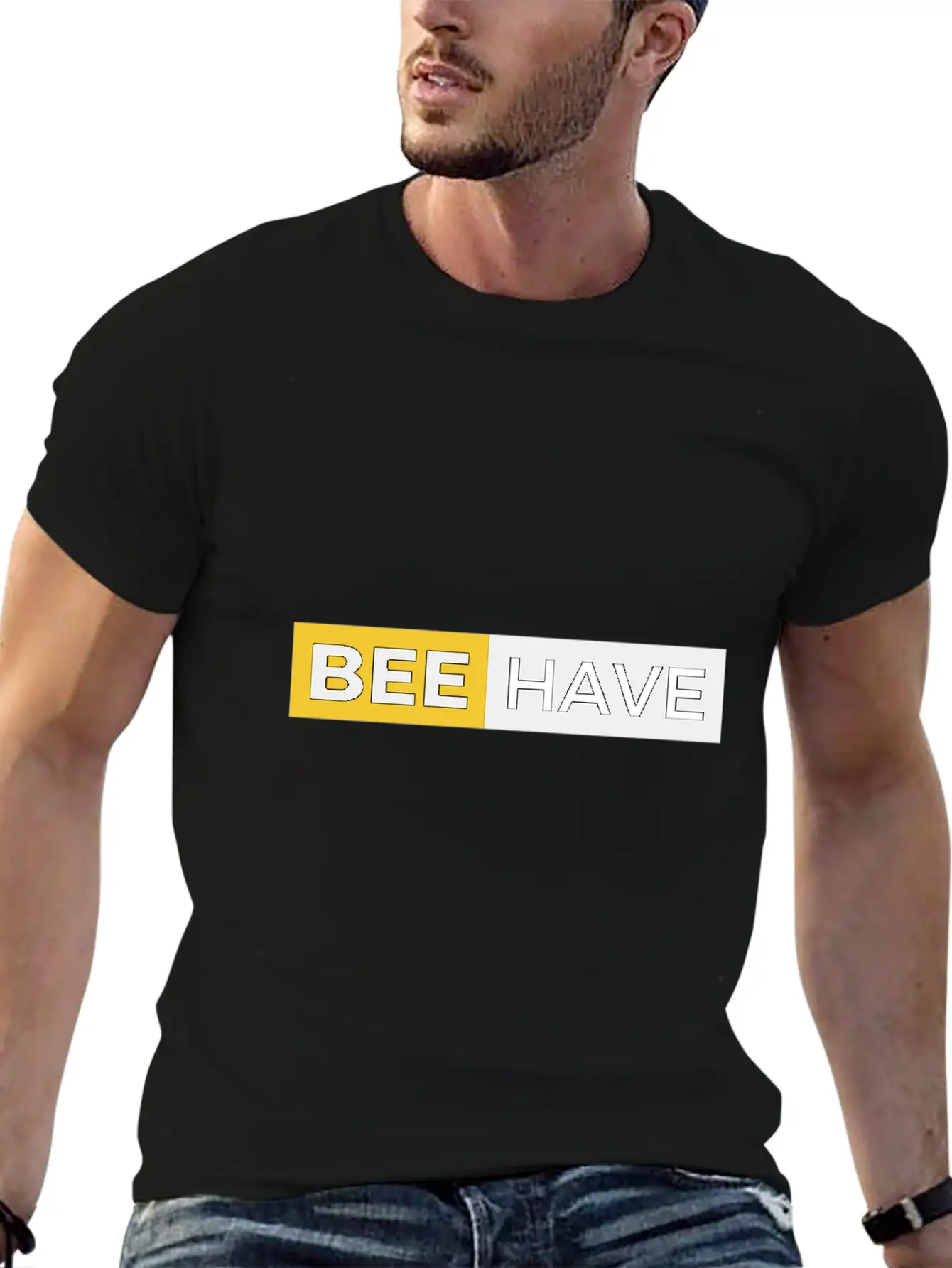 BE Design With Strong Statement Classic Cotton Tee – Unisex Comfort For Any Season