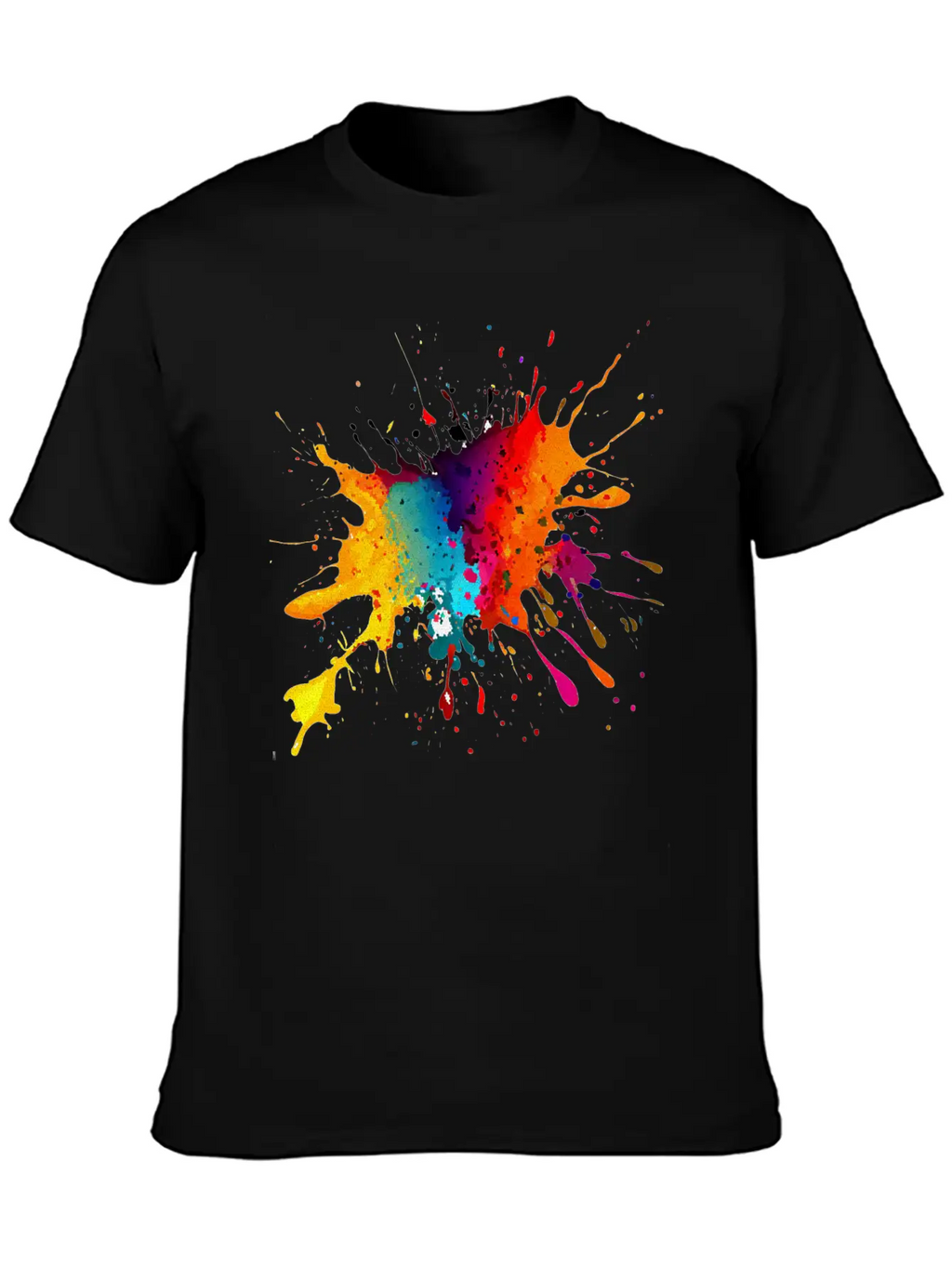 BE DIFFERENT! PAINT SPLASH ABSTRACT SPLATTER FUNKY Timeless Short Sleeve Tee – Comfy And Minimalist Design