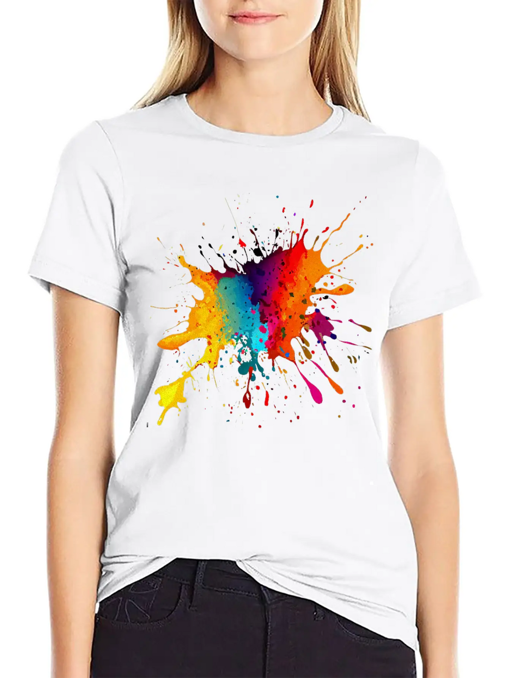 BE DIFFERENT! PAINT SPLASH ABSTRACT SPLATTER FUNKY Timeless Short Sleeve Tee – Comfy And Minimalist Design