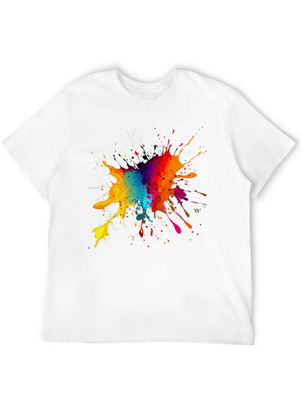 BE DIFFERENT! PAINT SPLASH ABSTRACT SPLATTER FUNKY Timeless Short Sleeve Tee – Comfy And Minimalist Design