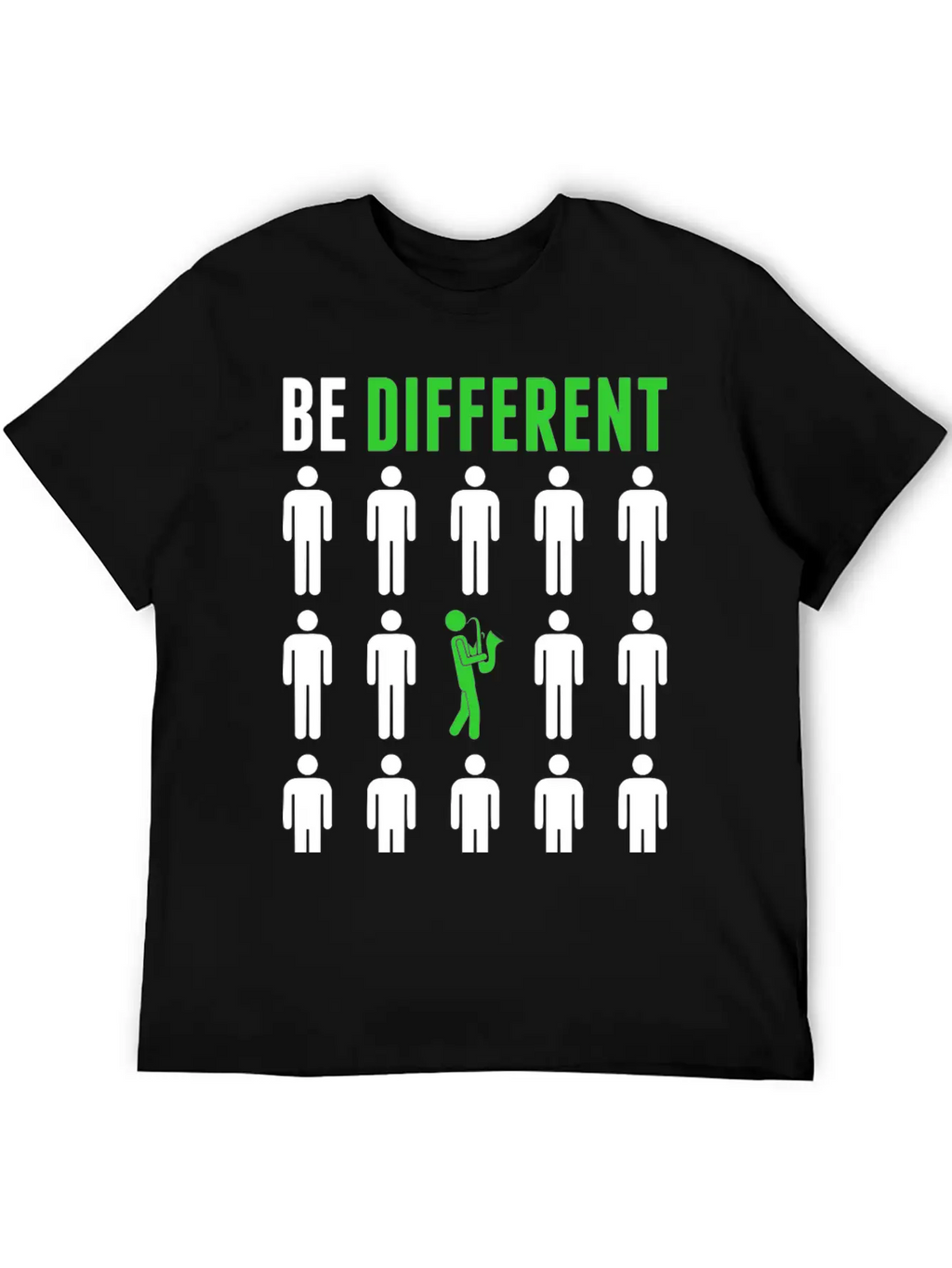 Be Different Saxophone Player Musician Tshirt Breathable Graphic T-Shirt – Perfect For Casual Days