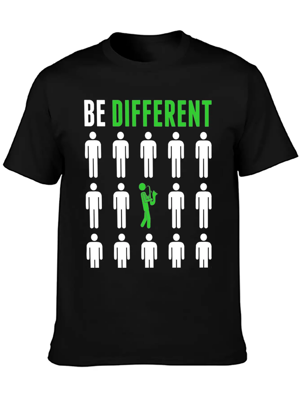 Be Different Saxophone Player Musician Tshirt Breathable Graphic T-Shirt – Perfect For Casual Days