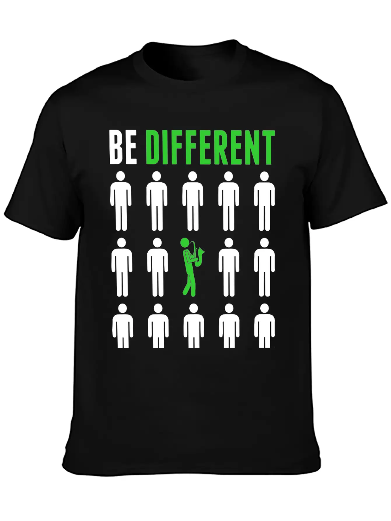 Be Different Saxophone Player Musician Tshirt Breathable Graphic T-Shirt – Perfect For Casual Days