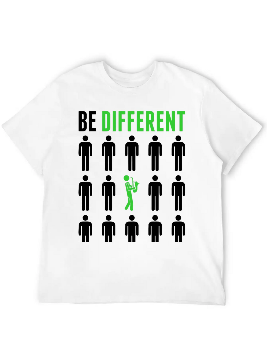 Be Different Saxophone Player Musician Tshirt Breathable Graphic T-Shirt – Perfect For Casual Days
