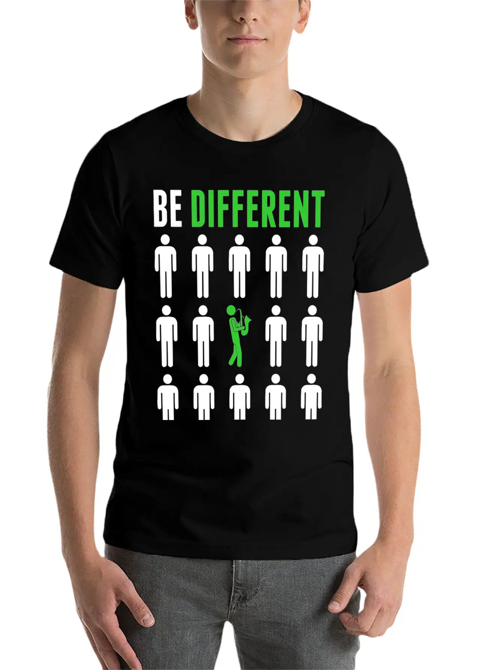 Be Different Saxophone Player Musician Tshirt Breathable Graphic T-Shirt – Perfect For Casual Days