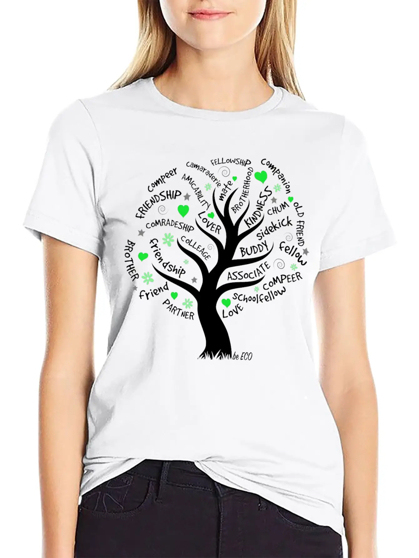 Be ECO Tree Timeless Short Sleeve Tee – Comfy And Minimalist Design