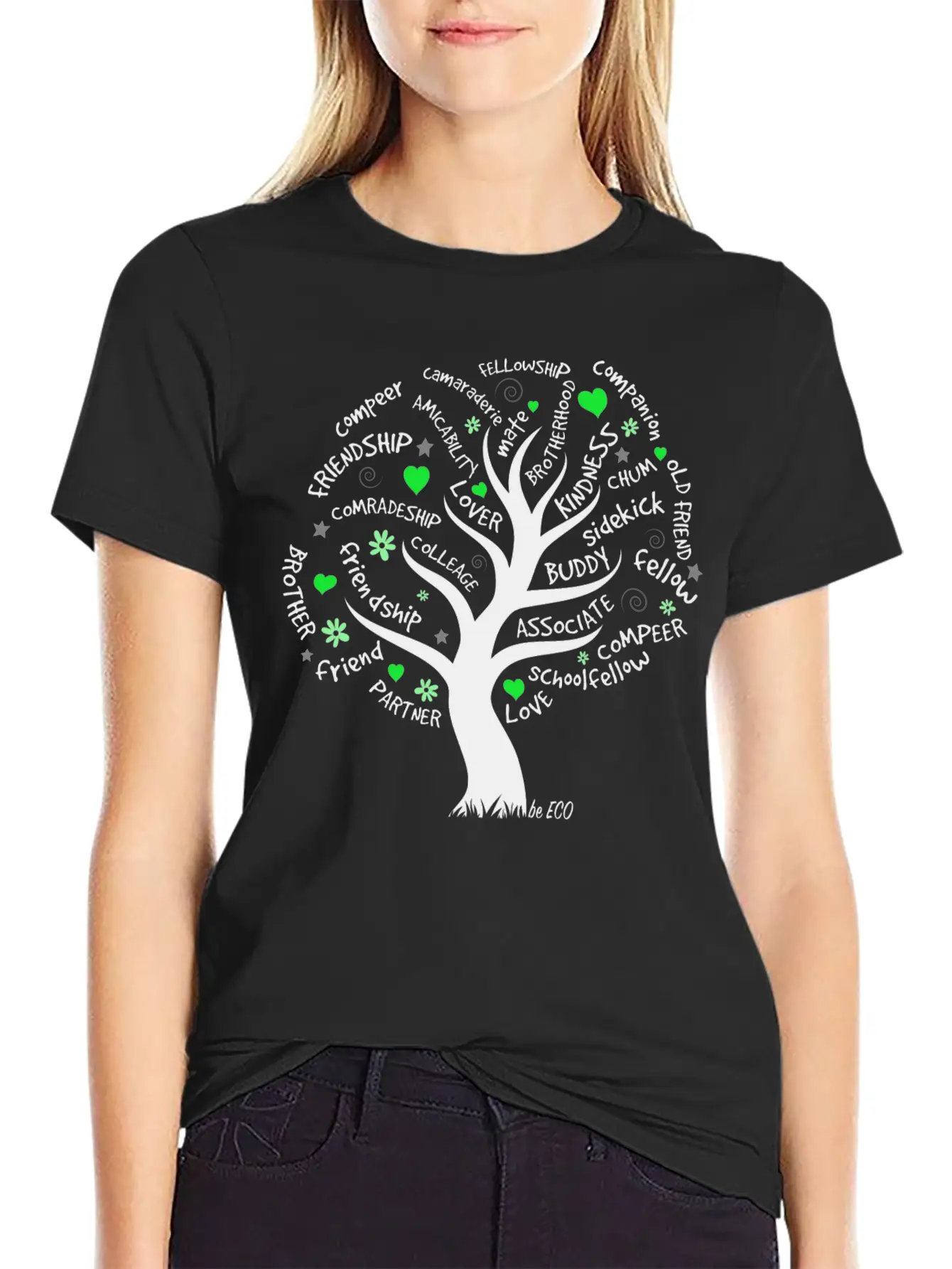 Be ECO Tree Timeless Short Sleeve Tee – Comfy And Minimalist Design