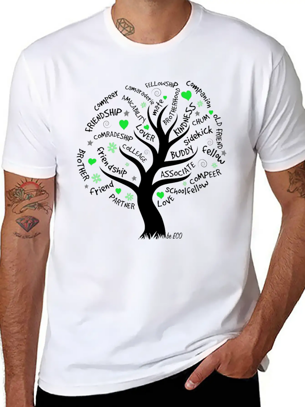 Be ECO Tree Timeless Short Sleeve Tee – Comfy And Minimalist Design