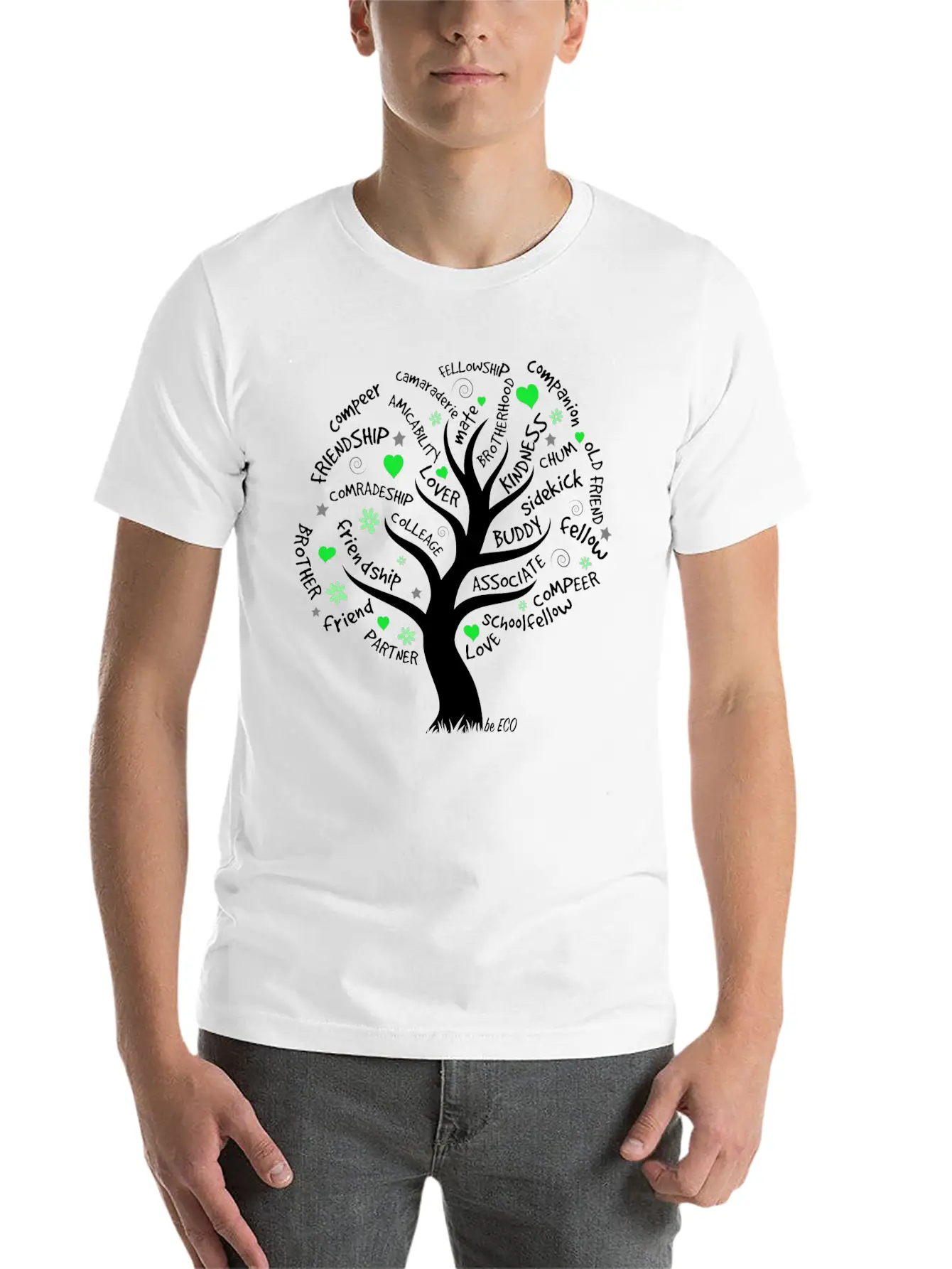 Be ECO Tree Timeless Short Sleeve Tee – Comfy And Minimalist Design