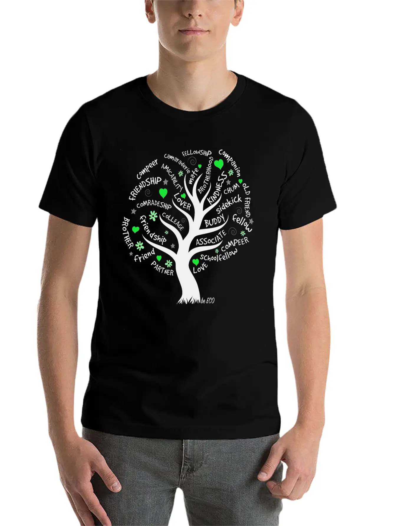 Be ECO Tree Timeless Short Sleeve Tee – Comfy And Minimalist Design