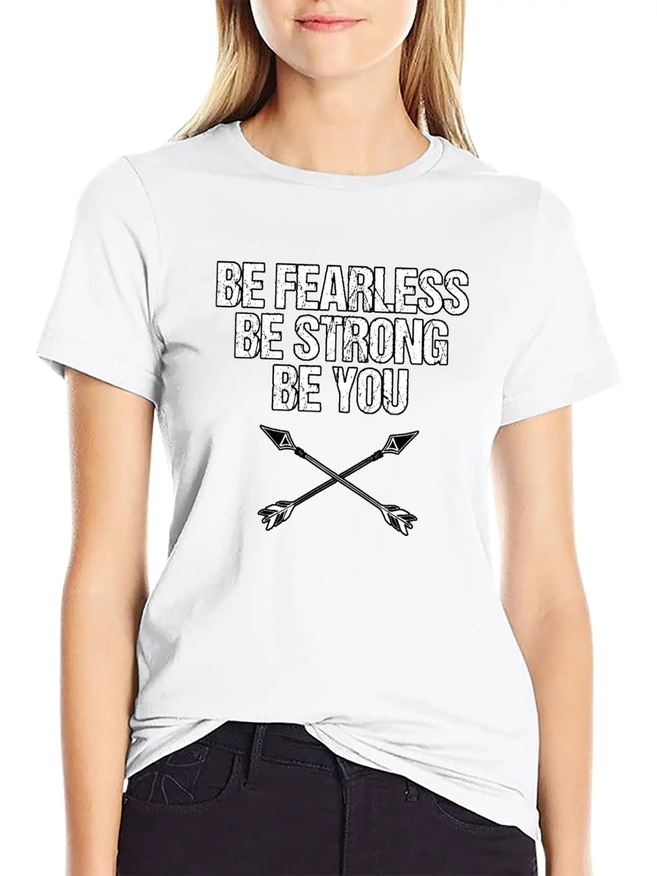 BE FEARLESS BE STRONG BE YOU Basic Graphic T-Shirt – Daily Comfort In Soft Cotton