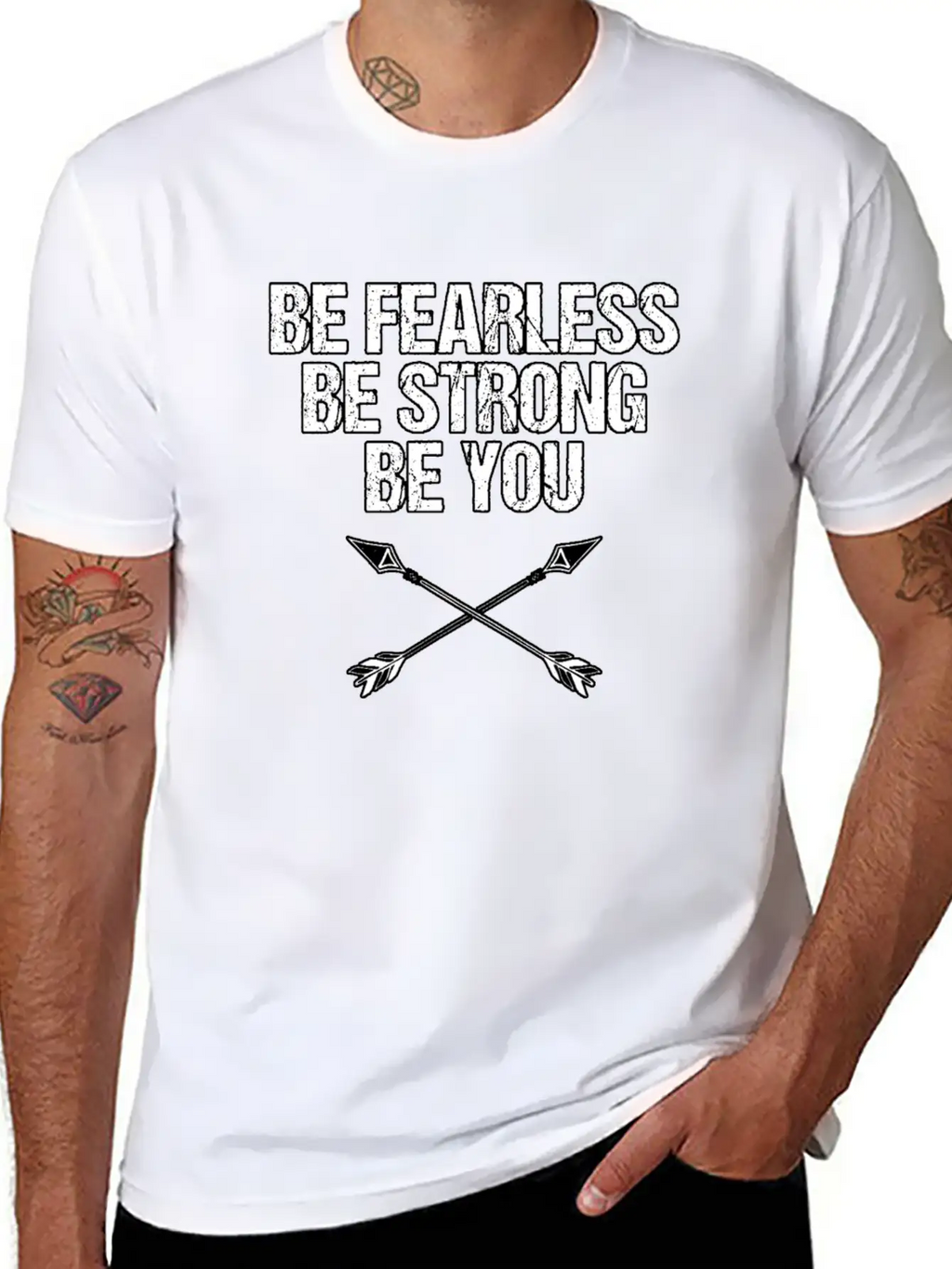 BE FEARLESS BE STRONG BE YOU Basic Graphic T-Shirt – Daily Comfort In Soft Cotton