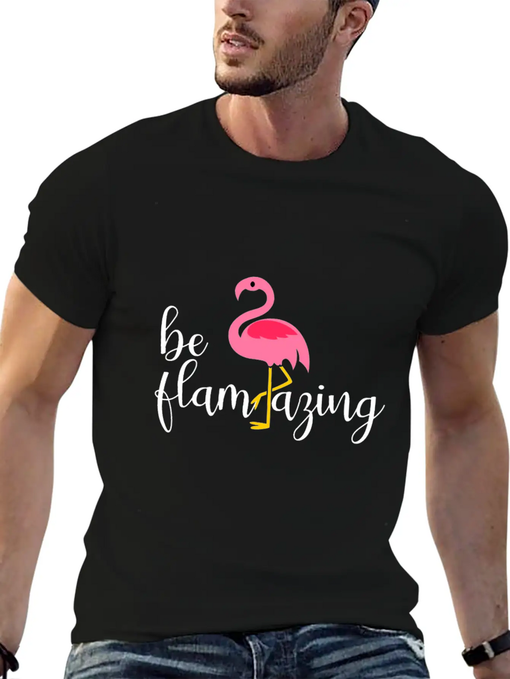 Be Flamazing Flamingo Breathable Soft Cotton T-Shirt – Timeless Casual Look