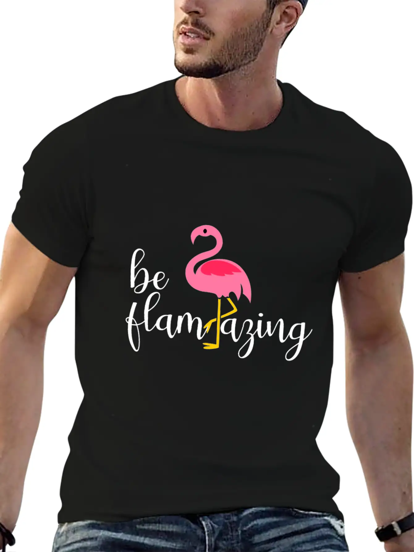 Be Flamazing Flamingo Breathable Soft Cotton T-Shirt – Timeless Casual Look