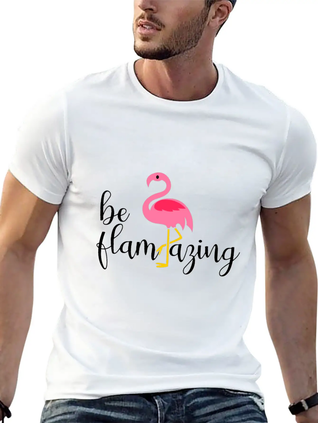 Be Flamazing Flamingo Breathable Soft Cotton T-Shirt – Timeless Casual Look