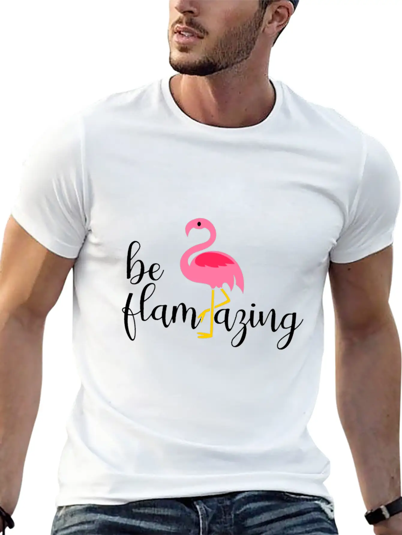 Be Flamazing Flamingo Breathable Soft Cotton T-Shirt – Timeless Casual Look