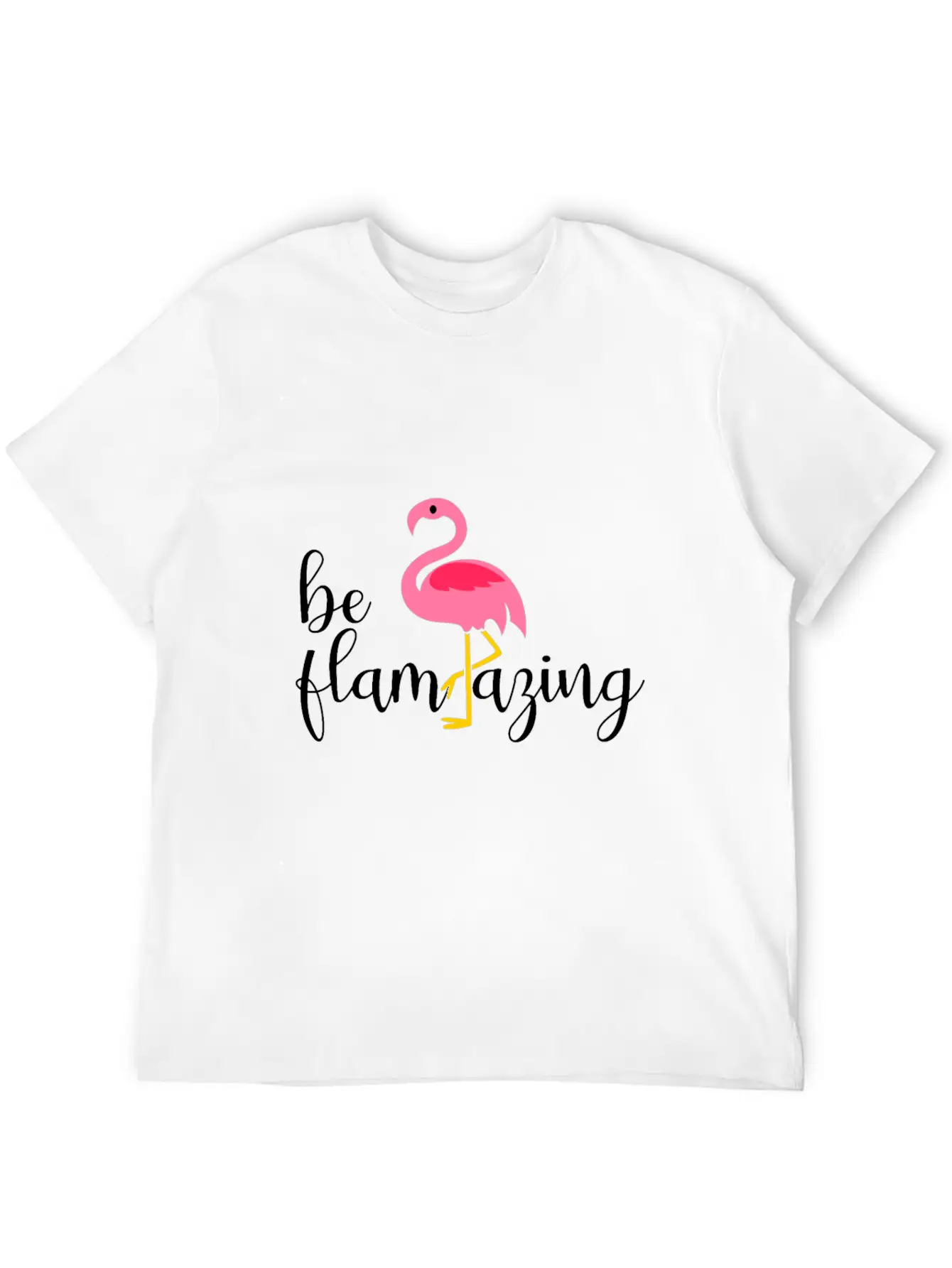 Be Flamazing Flamingo Breathable Soft Cotton T-Shirt – Timeless Casual Look