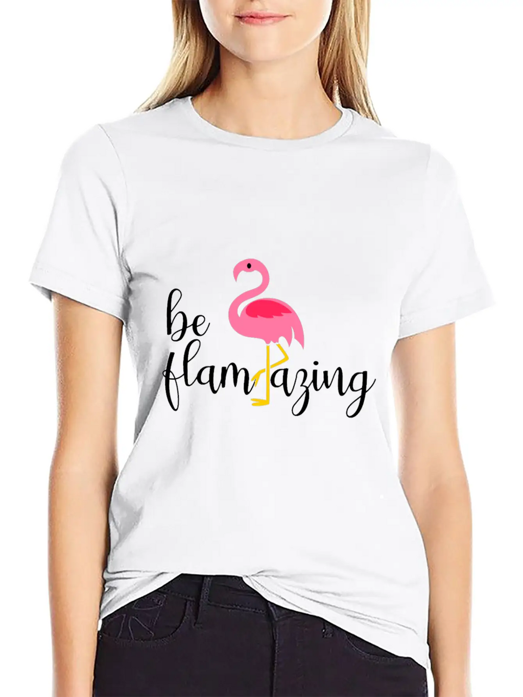 Be Flamazing Flamingo Breathable Soft Cotton T-Shirt – Timeless Casual Look