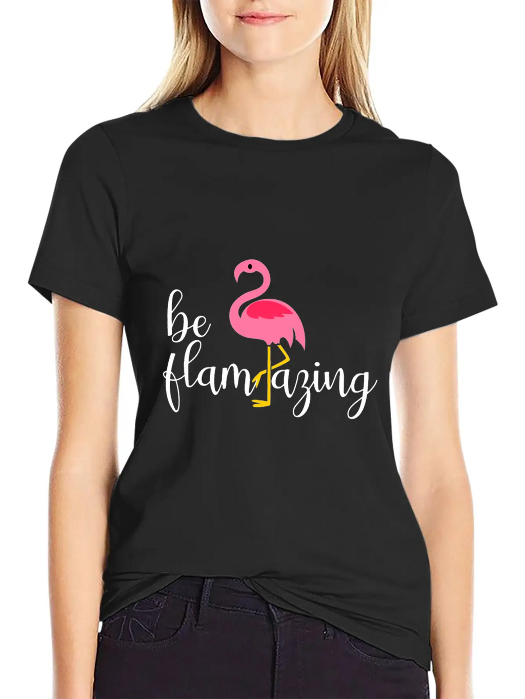 Be Flamazing Flamingo Breathable Soft Cotton T-Shirt – Timeless Casual Look
