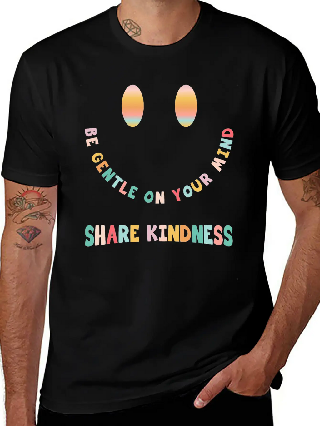 Be Gentle On Your Mind Share Kindness Classic Cotton Tee – Unisex Comfort For Any Season