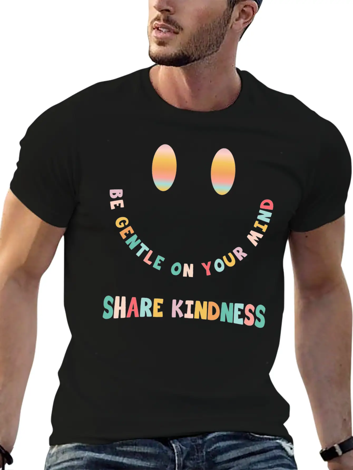 Be Gentle On Your Mind Share Kindness Classic Cotton Tee – Unisex Comfort For Any Season