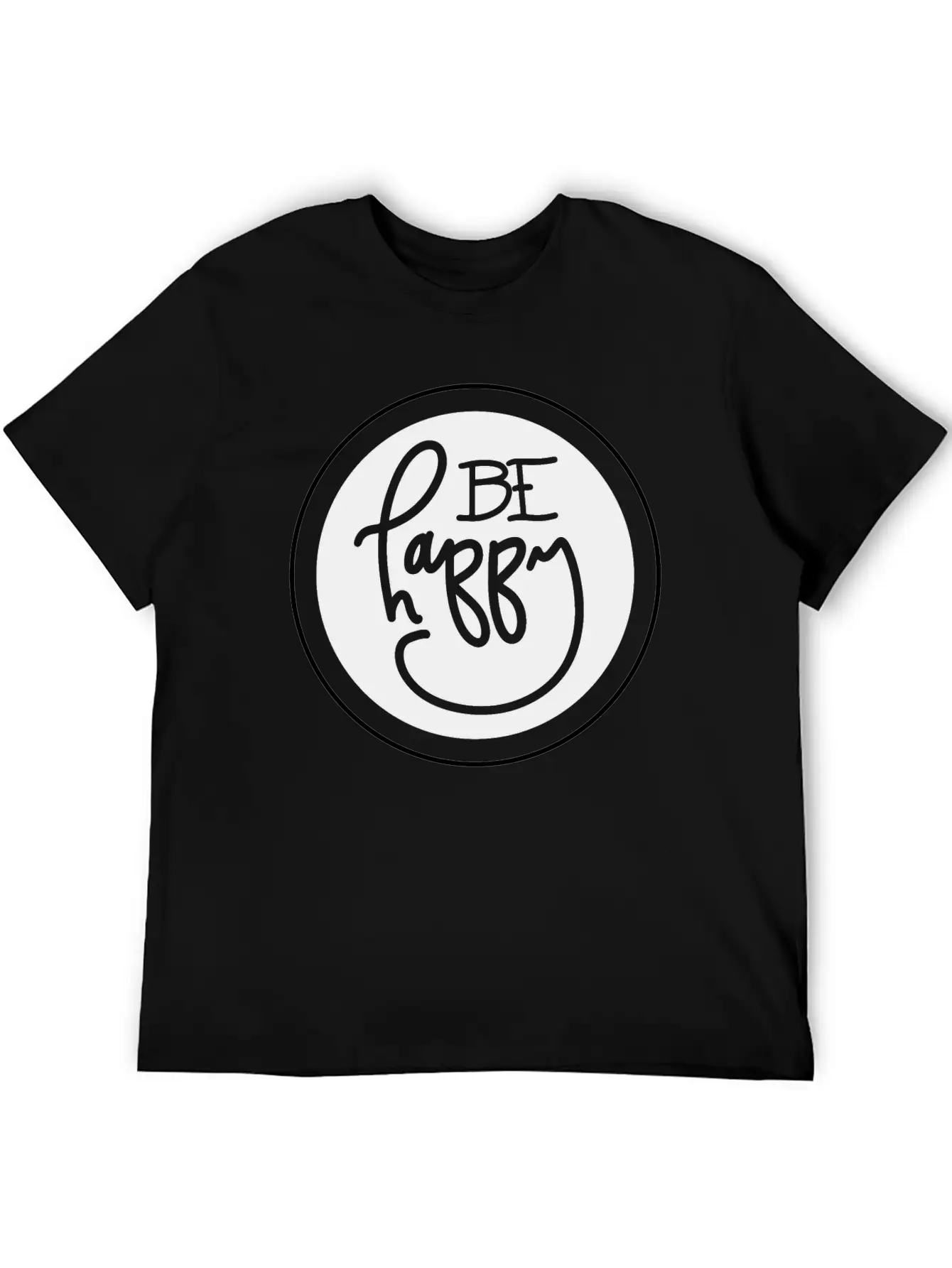 Be Happy Basic Graphic T-Shirt – Daily Comfort In Soft Cotton