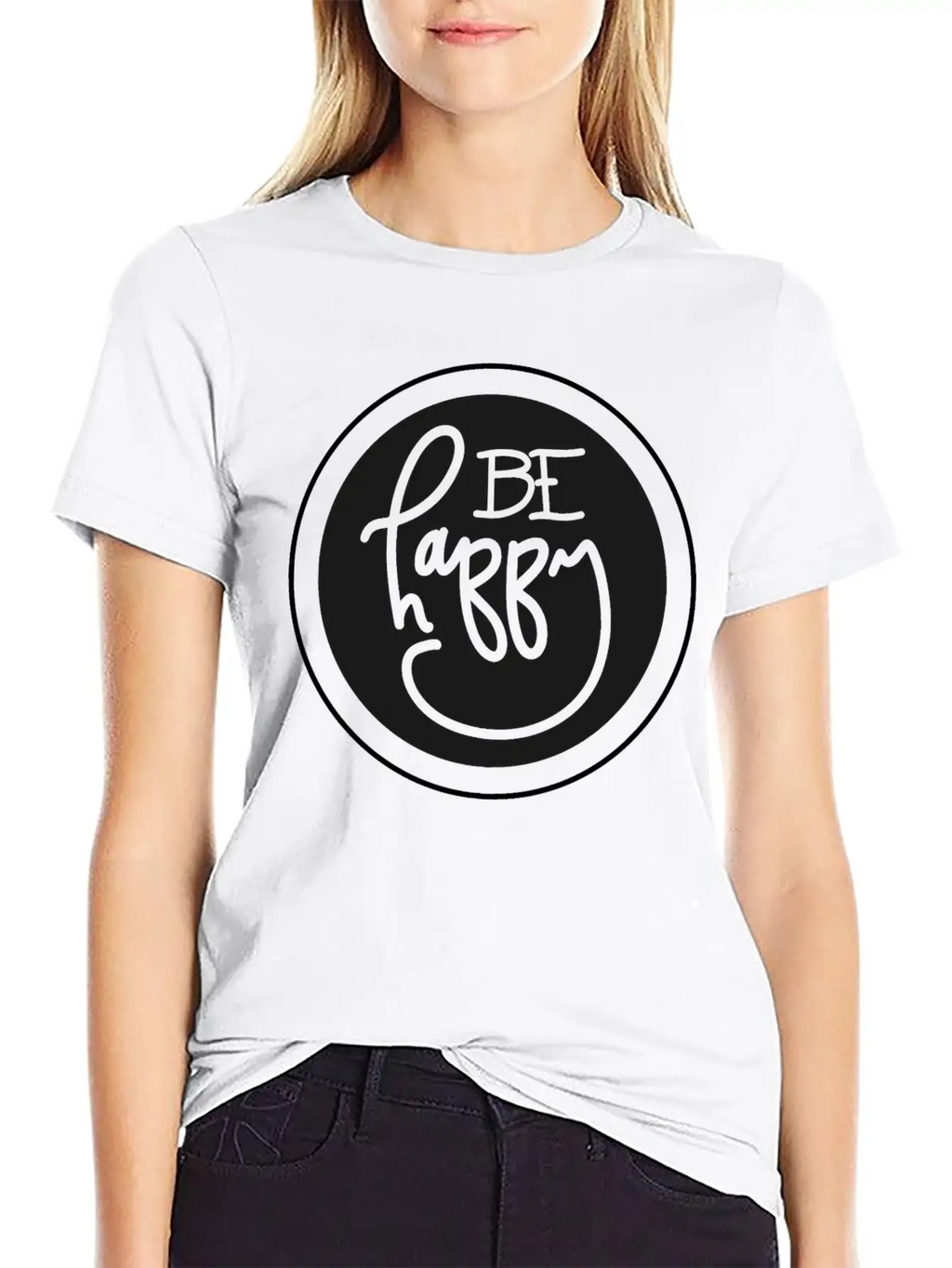 Be Happy Basic Graphic T-Shirt – Daily Comfort In Soft Cotton