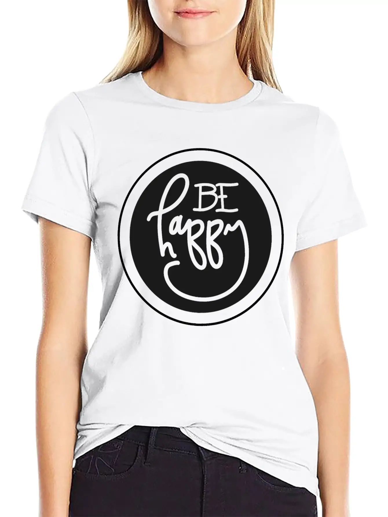 Be Happy Basic Graphic T-Shirt – Daily Comfort In Soft Cotton