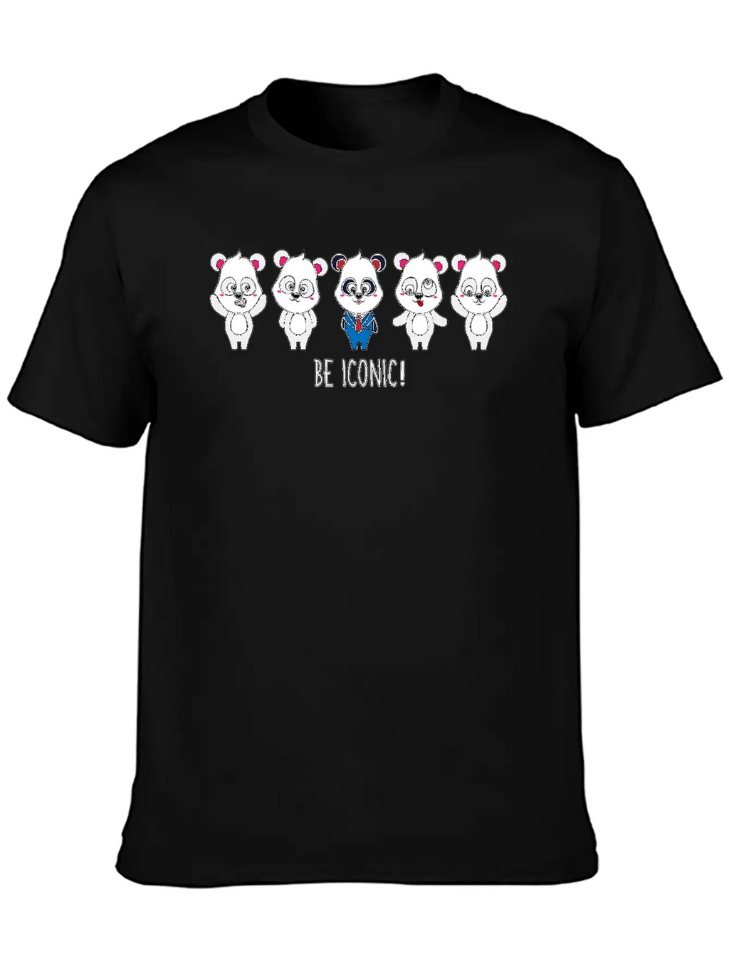 Be Iconic I Am Extraordinary Special One Panda Basic Graphic T-Shirt – Daily Comfort In Soft Cotton