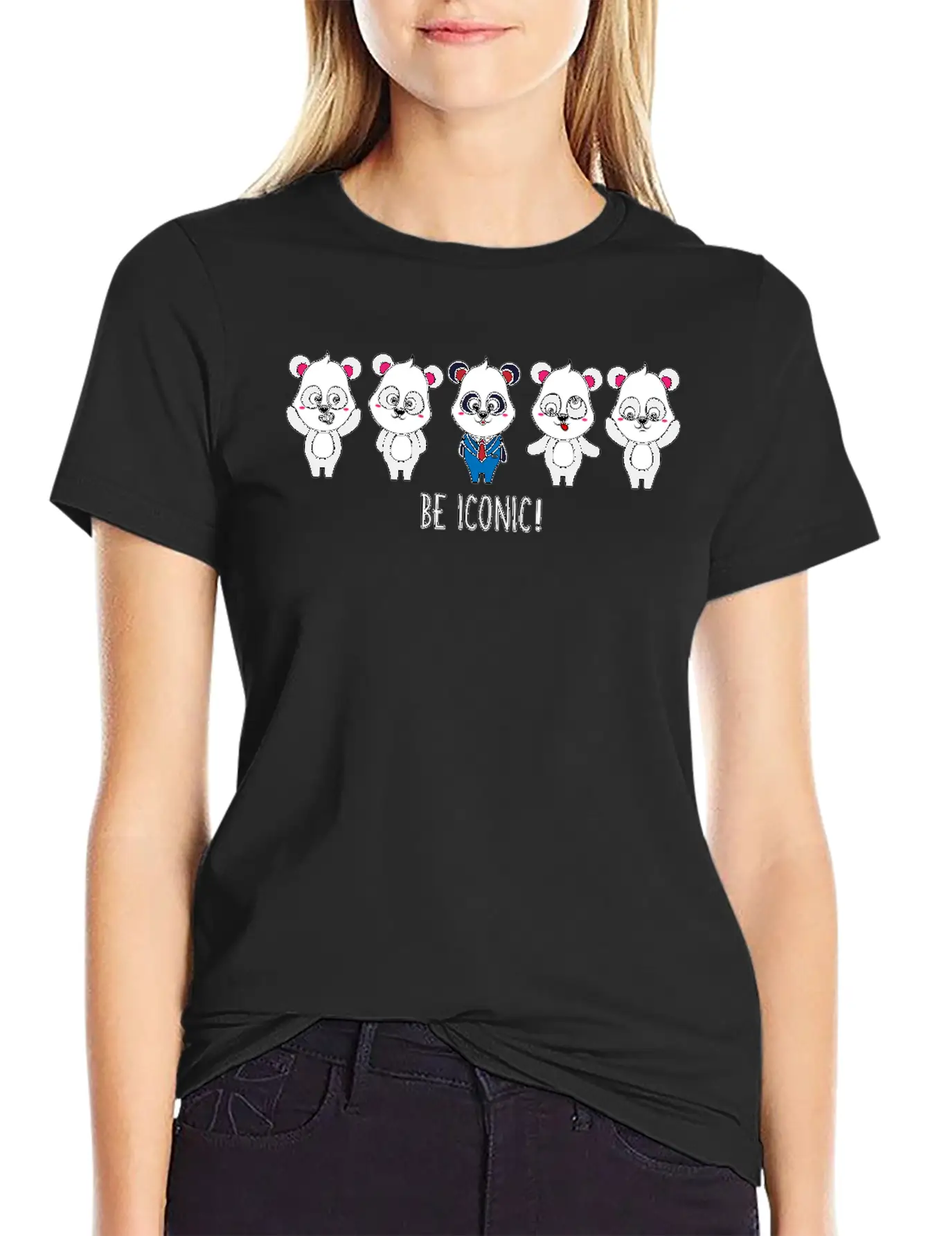 Be Iconic I Am Extraordinary Special One Panda Basic Graphic T-Shirt – Daily Comfort In Soft Cotton