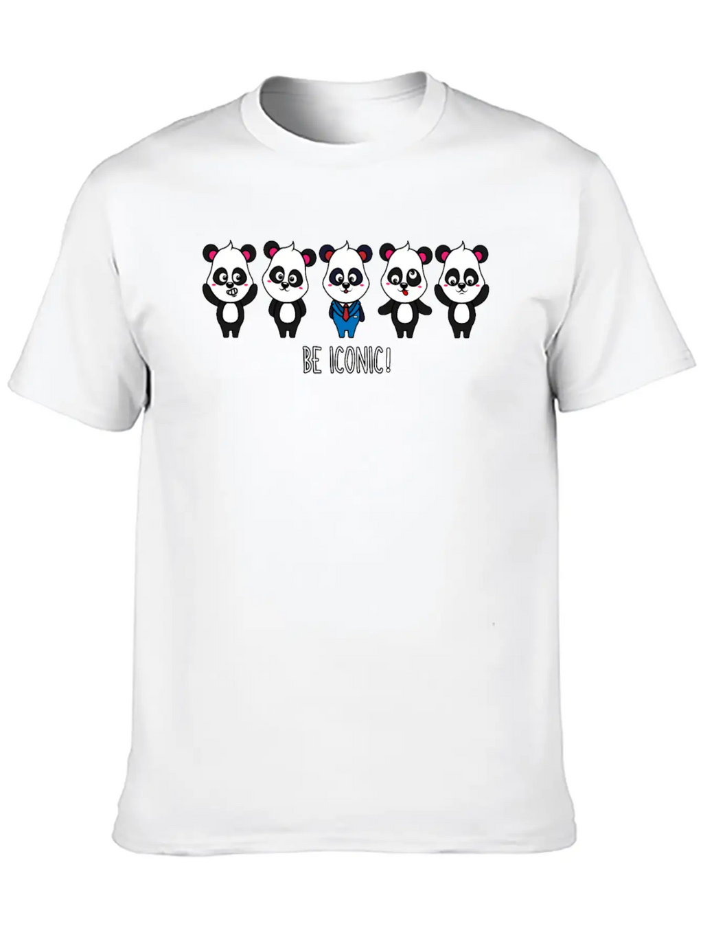 Be Iconic I Am Extraordinary Special One Panda Basic Graphic T-Shirt – Daily Comfort In Soft Cotton