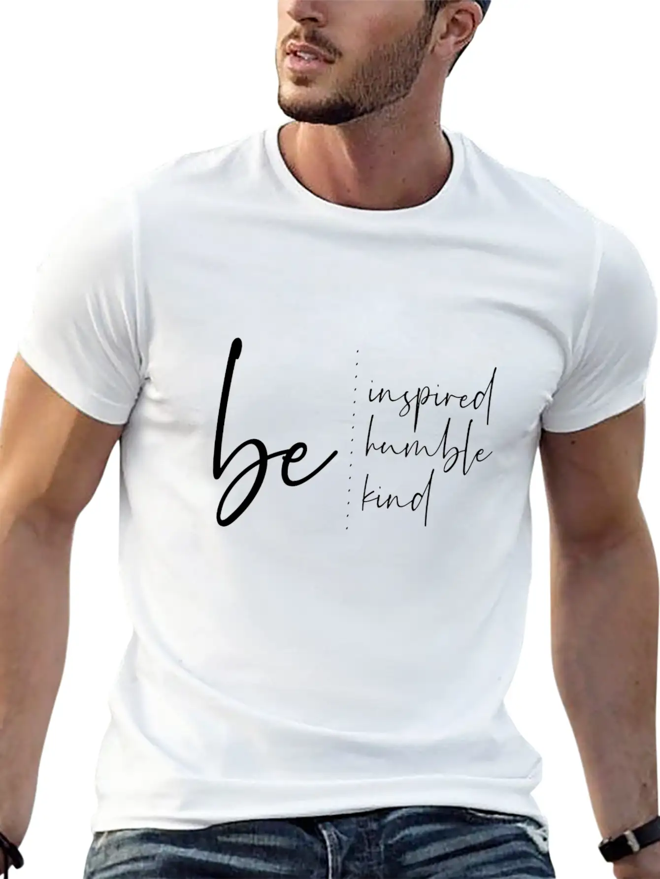 Be Inspired Humble Kind Relaxed Everyday Tee – Lightweight And Durable Cotton