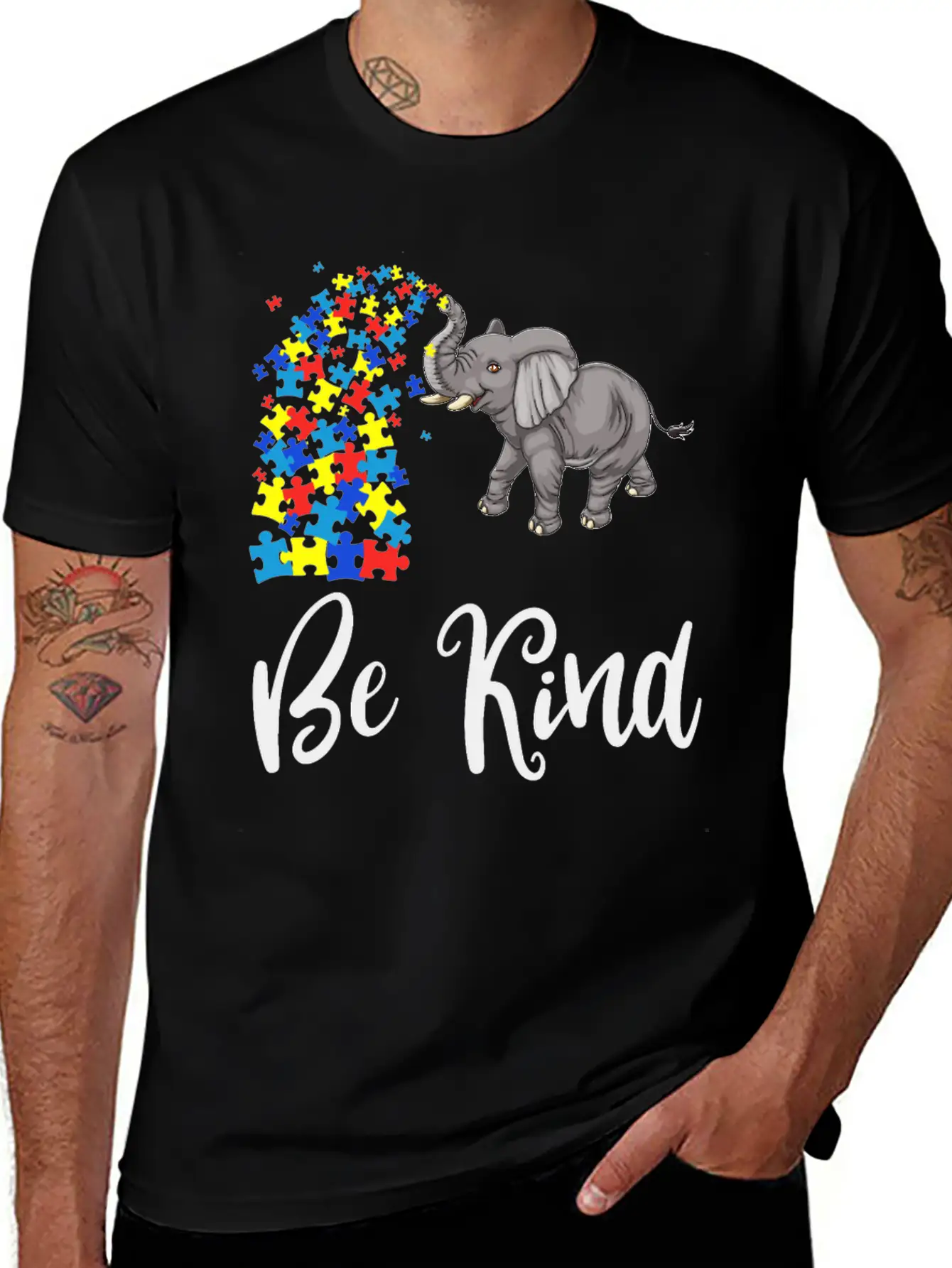 Be Kind Elephant Unisex Casual T-Shirt – Clean Design For Daily Comfort